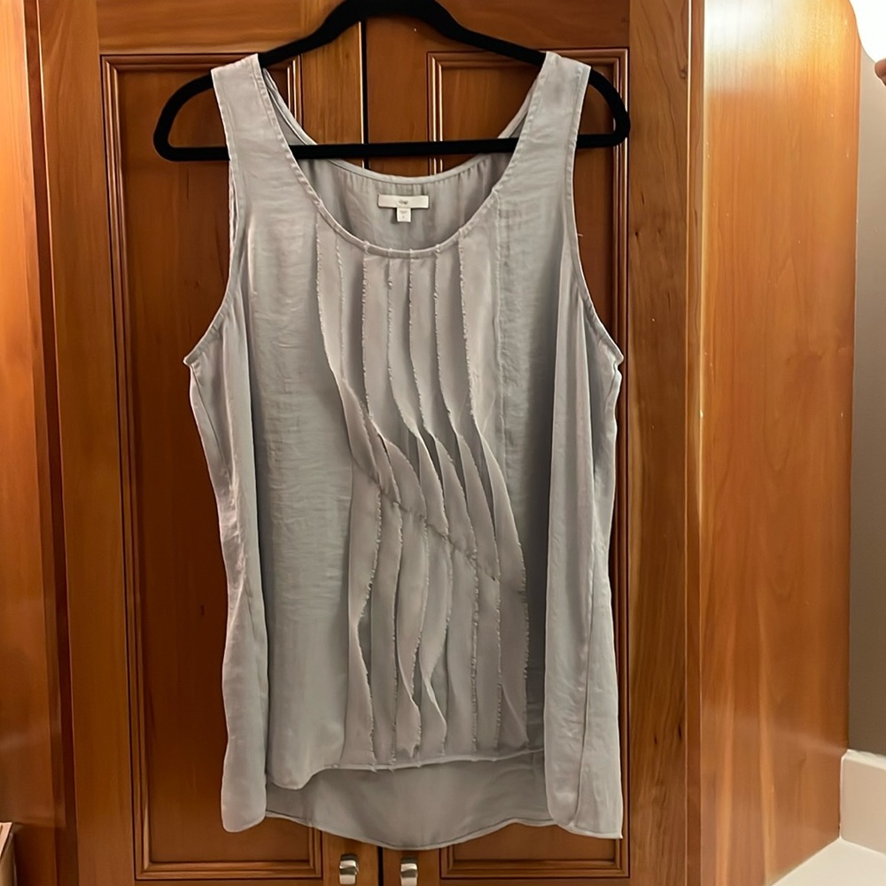 Gap Satin Silver Blue Tone Women’s Tank Top Size L